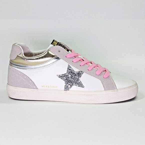 NWOB Vintage Havana Mona Metallic Glitter Women's Lace Up Sneaker Size 11 - Picture 1 of 9